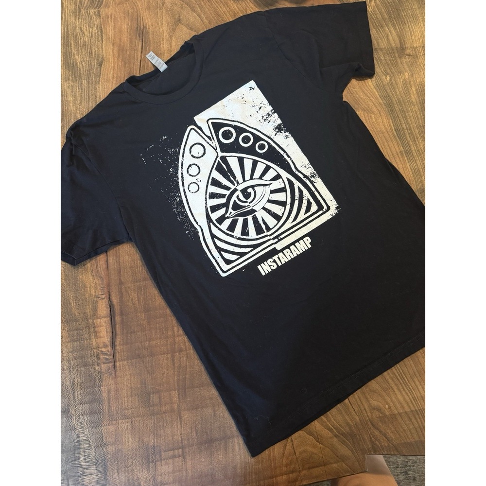 Next Level‎ Apparel Black INSTARAMP T-shirt Size L